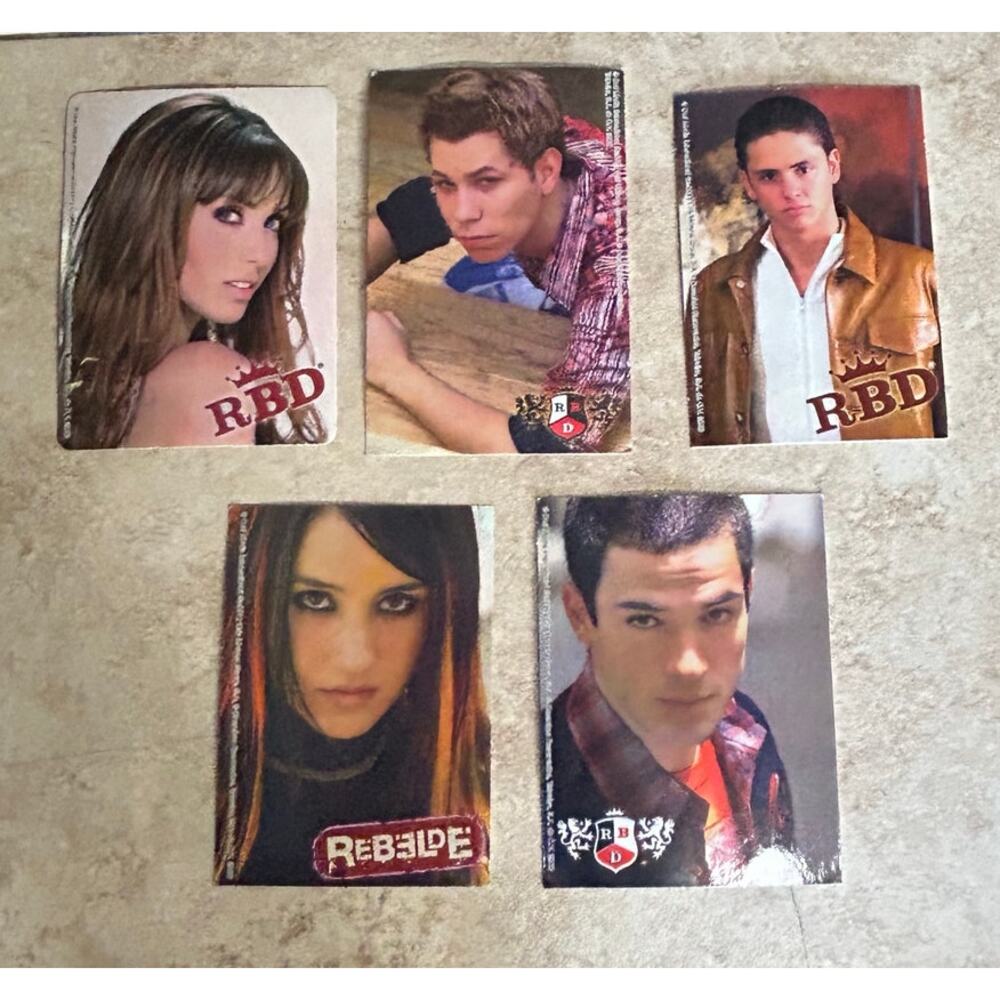 Vintage 2006 Rebelde vending machine stickers lot (5) RBD Telenovela